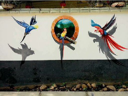 肥西视觉错位-3D墙绘设计