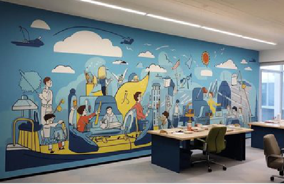 肥西办公室墙绘的特点。