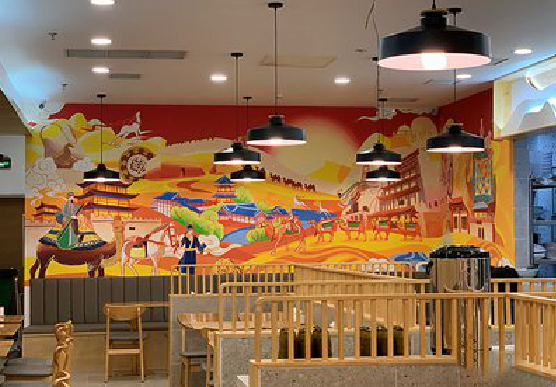 肥西商业空间彩绘介绍。