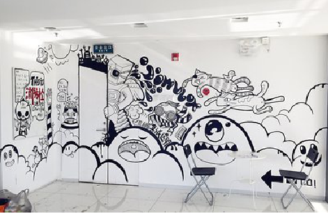 肥西手绘墙并非传统涂鸦。